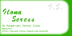 ilona seress business card